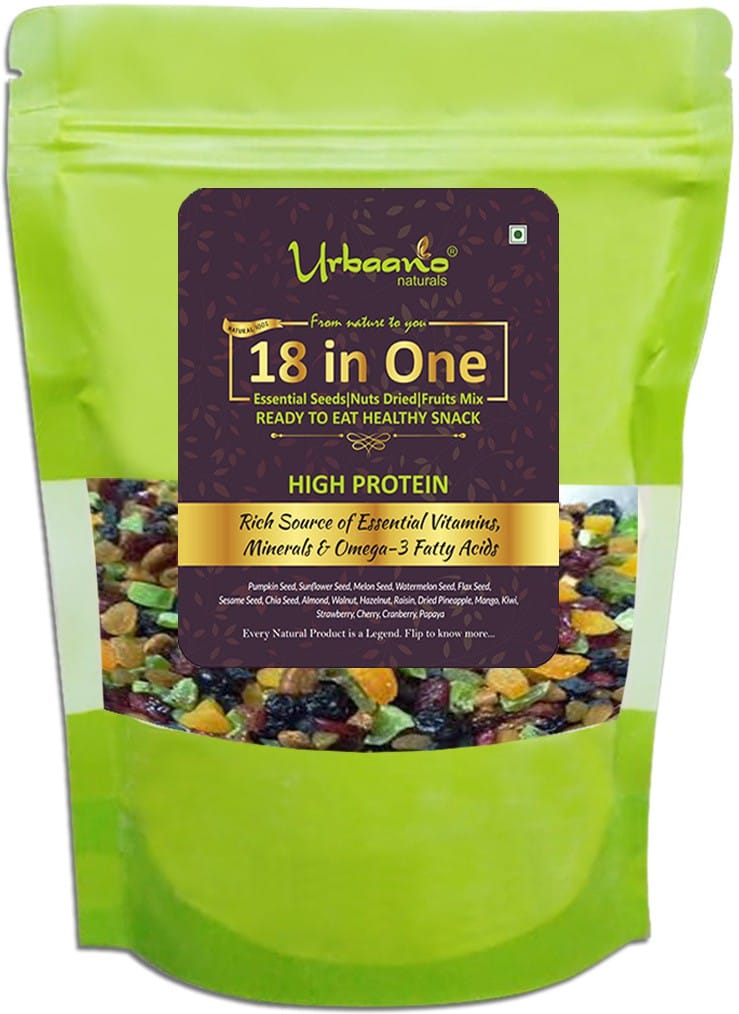 Urbaano Naturals Super Healthy True Elements Of Nature Essential Seed-Nuts-Dried Fruits Mix -18 In One (200 G)
