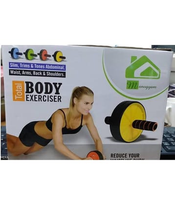 Manogyam Double wheel AB Roller Abdominal Double Wheel Ab Roller Gym