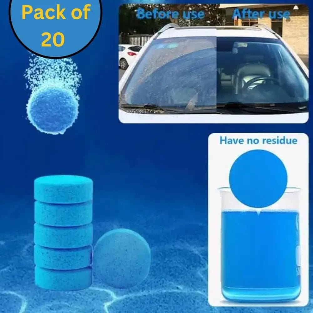 Car Windshield Rapid Cleaner Glass Washer Tablets (Pack of 20)