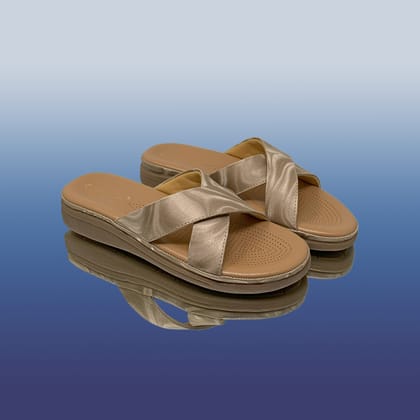 Beige Cross Strap Sandals-Beige / 36