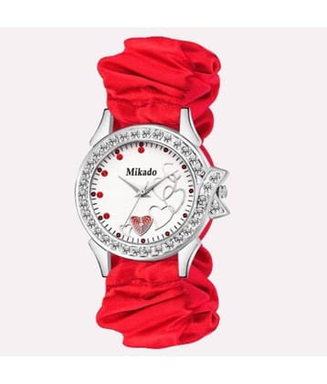 Mikado - Red Fabric Analog Womens Watch