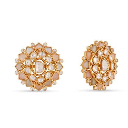 Anne - Pastel coloured polki Stud Earrings
