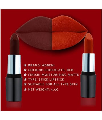 Adbeni Moisturizing Lipstick (Toya-001B-124-109) Multi Pack of 2 4 g