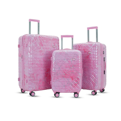 American Traveller Spider Trolley Bags Set of 3 Large Polycarbonate Expandable Hardshell Printed, Lightweight, Durable Travel Luggage Suitcase with Metallic Tone 8 Wheels 360 Rotatable (3, Pink) American Traveller Spider Trolley Bags Set of 3 Large Polycarbonate Expandable Hardshell Printed, Lightweight, Durable Travel Luggage Suitcase with Metallic Tone 8 Wheels 360 Rotatable (3, Pink)