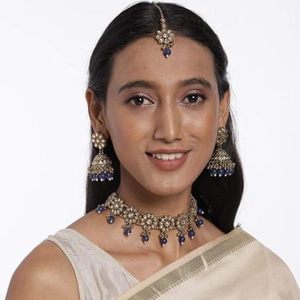 Gold-Plated AD-Studded Jewellery Set