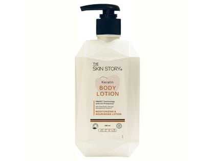 Keratin & Shea Butter Deep Moisturizing Body Lotion With UV Protection, Long Lasting (280 ML)