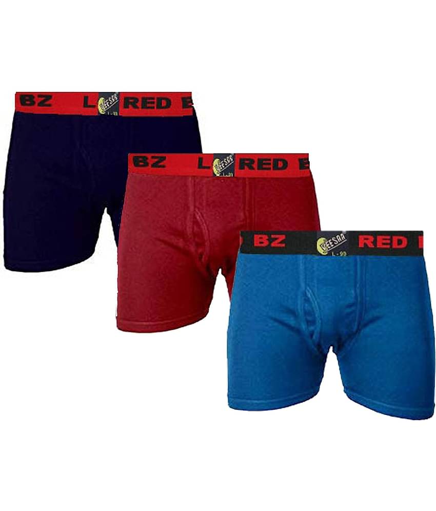 VEE SAA Pack of 3 Cotton Trunks For Men's ( Multicolor )