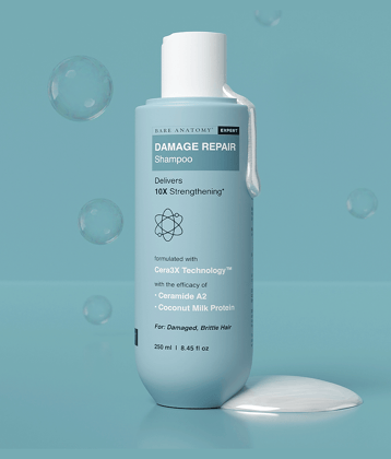 Bare Anatomy Damage Repair With Coconut Milk Shampoo For Shine & Strengthens Hair, 250ml (Pack of 1)