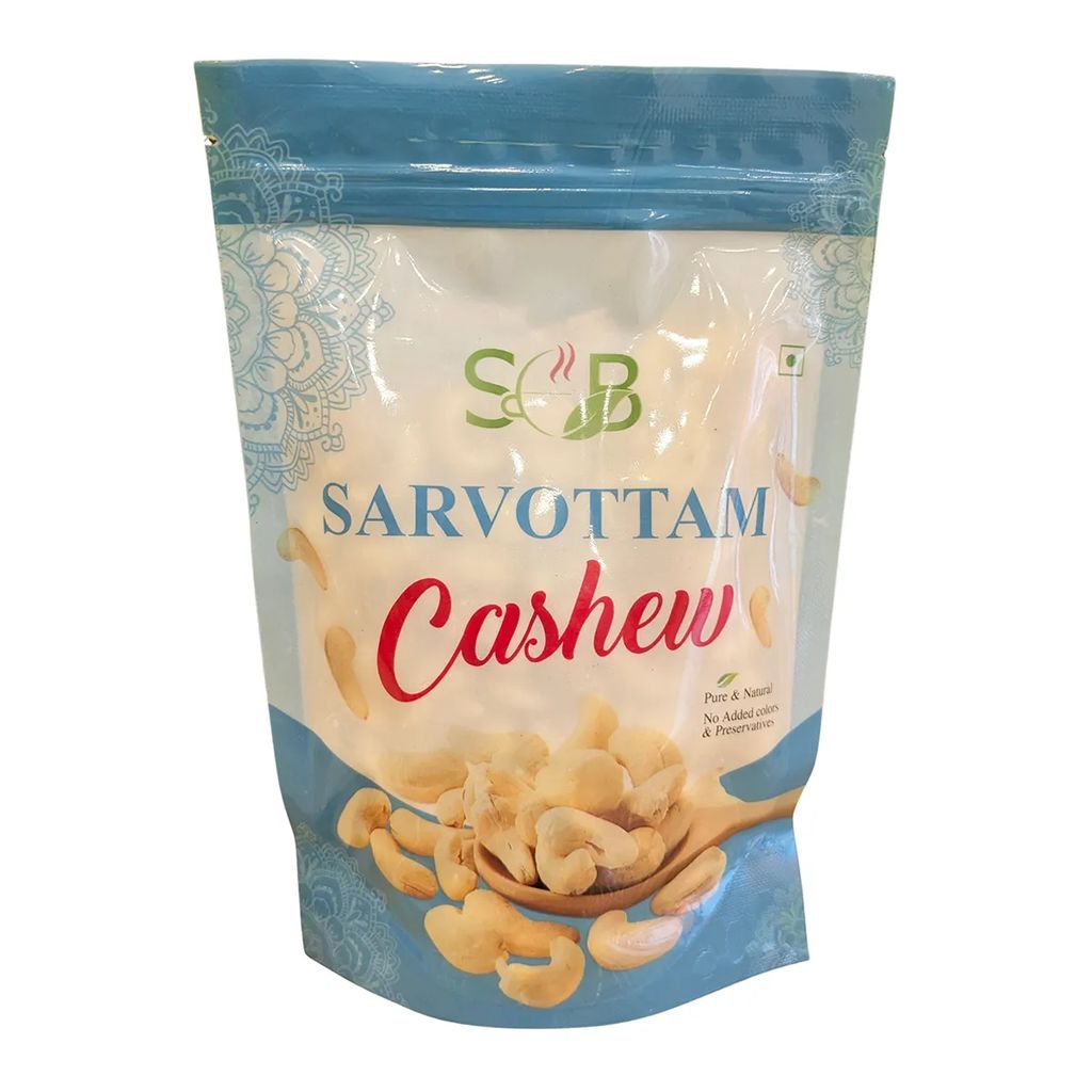 Sarvottam Premium Cashew 250g | Whole Cashew Nuts W320 | Extra Large Kernels, High Protein | Hand-Picked Natural Dry Fruits