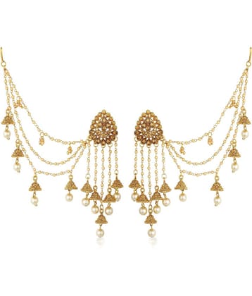 Sukkhi Incredible Gold Plated Wedding Jewellery Bahubali Inspired Long Chain Jhumki Earrings For Women