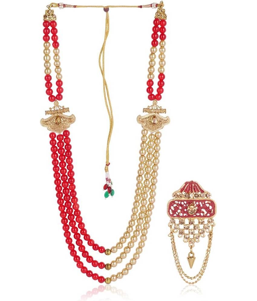 Wedding Groom Mala & Brooch Set for Men