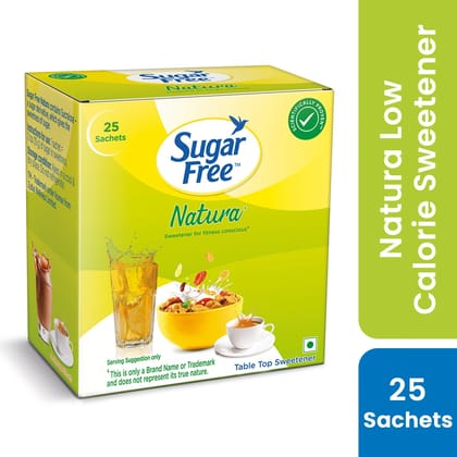Sugar Free Natura, 25 Sachet |100% Safe| Scientifically Proven & Tested|Sweet like Sugar but with zero calories|