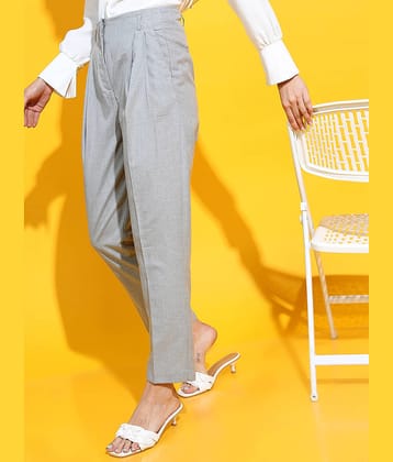 Tokyo Talkies Pack of 1 Polyester Regular Women's Casual Pants ( Grey )