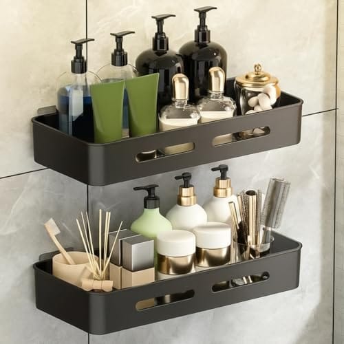 MorivaHomes Self Adhesive Bathroom Shelf for Wall Shelf Organizer Wall Mounted Bathroom Shelves Rack Holder