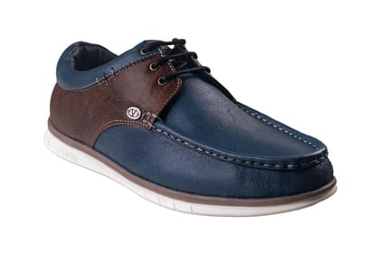 Valentino Blue/Tan Gents Shoe-Blue/Tan / 6