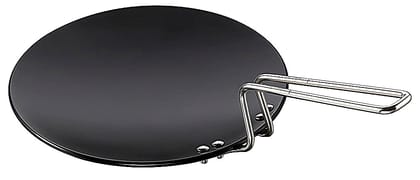 Hawkins Futura Hard Anodised Tawa 24cm (AT24) | Heavy-Gauge Aluminium Roti & Chapati Tawa (Size - 24cm) by Mahavir Home Store