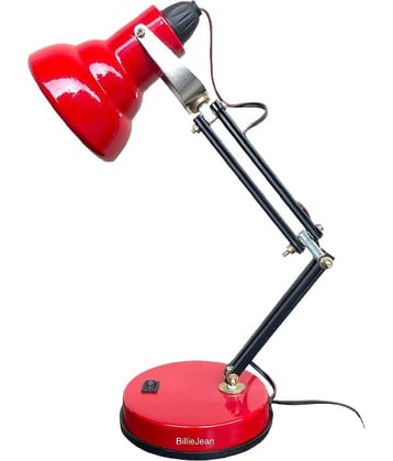 BillieJean Red Study Table Lamp ( Pack of 1 )