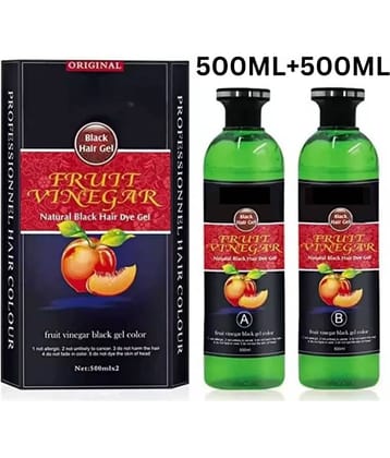 WRIXTY Fruit Vinegar Hair Dye Gel Black 500ml Instant Smooth Soft Hair Natural Shine Easy Apply