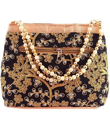 Apratim Handheld Fabric Set of 1 ( Black )