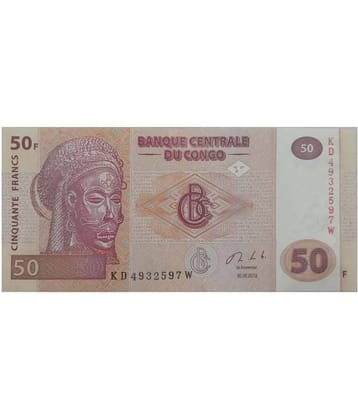 SUPER ANTIQUES GALLERY - CONGO 50 FRANCS NOTE IN TOP GRADE 1 Paper currency & Bank notes