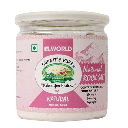 Elworld Agro & Organic Food Products Natural Rock Salt 500g