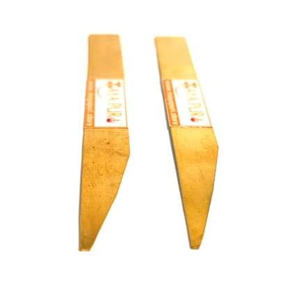 MAYAPURI Traditional Brass Vaishnava Tilak Stick/Tilak Mold/Tika Stamp (2pcs)