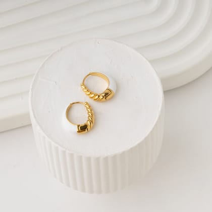 Twisted White Hoops