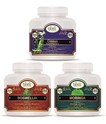 Biotic Cissus, Boswellia Serrata & Moringa Oleifera Capsule 180 no.s Pack of 3