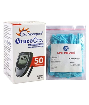 Dr. Morepen Gluco One BG 03 ,50 strips with 50 lancets, Expiry- Feb-2024
