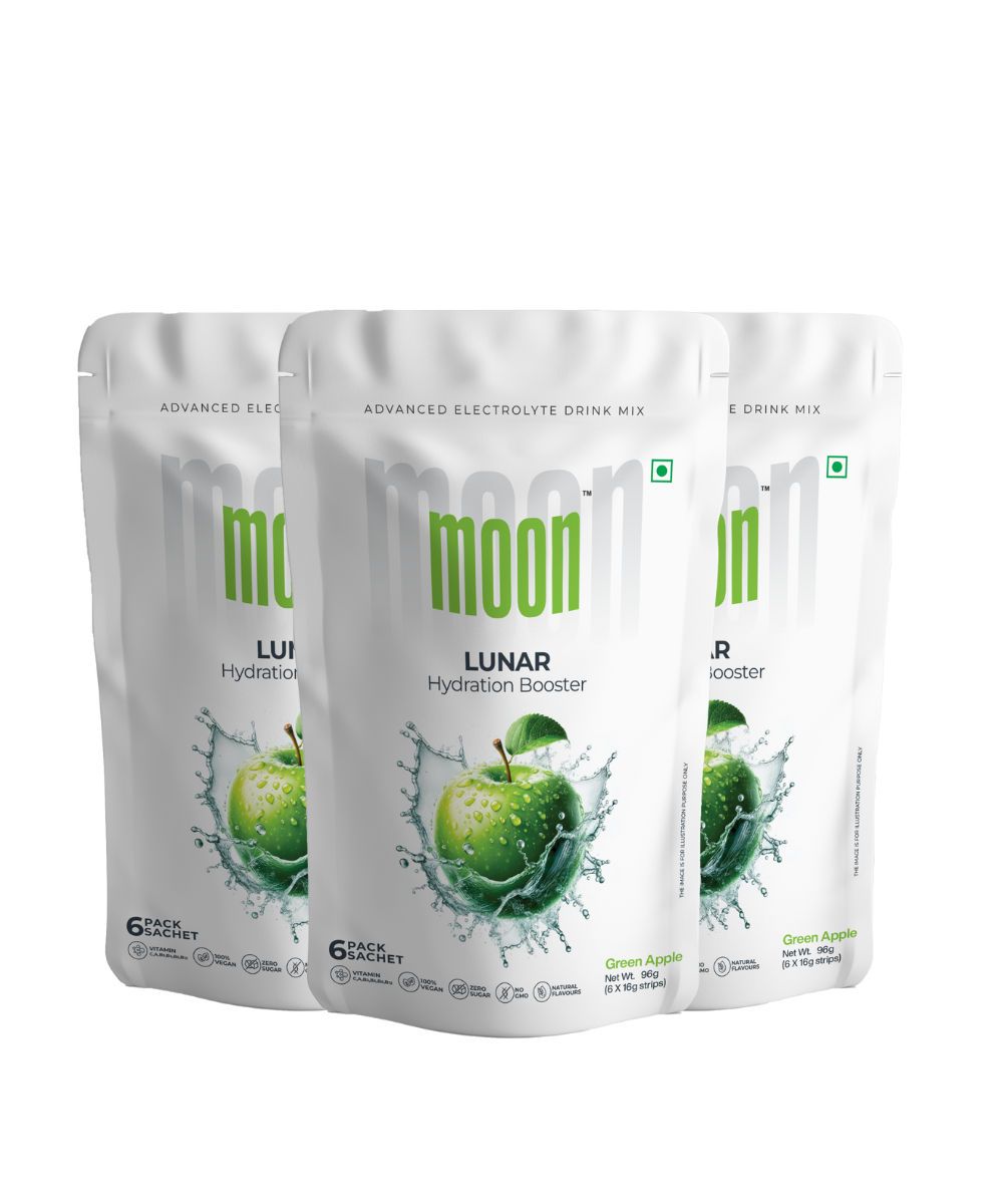 Moon Lunar Green Apple Hydration, 96 gm - Pack of 3