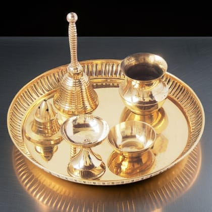 Brass Puja Thali Set (ZMAS322 A)