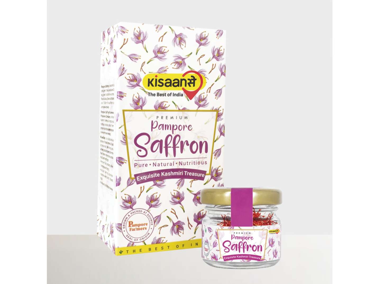 KisaanSay Premium Pampore Saffron - 2g