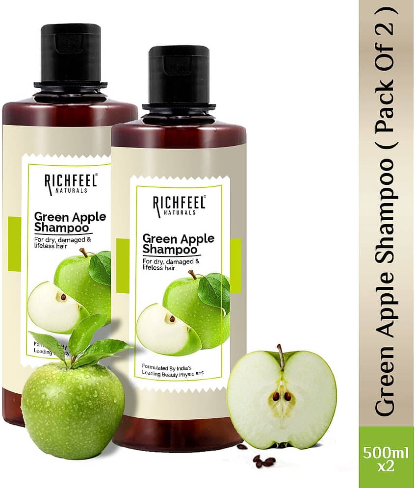 Richfeel Green Apple Shampoo 500 Ml Pack of 2