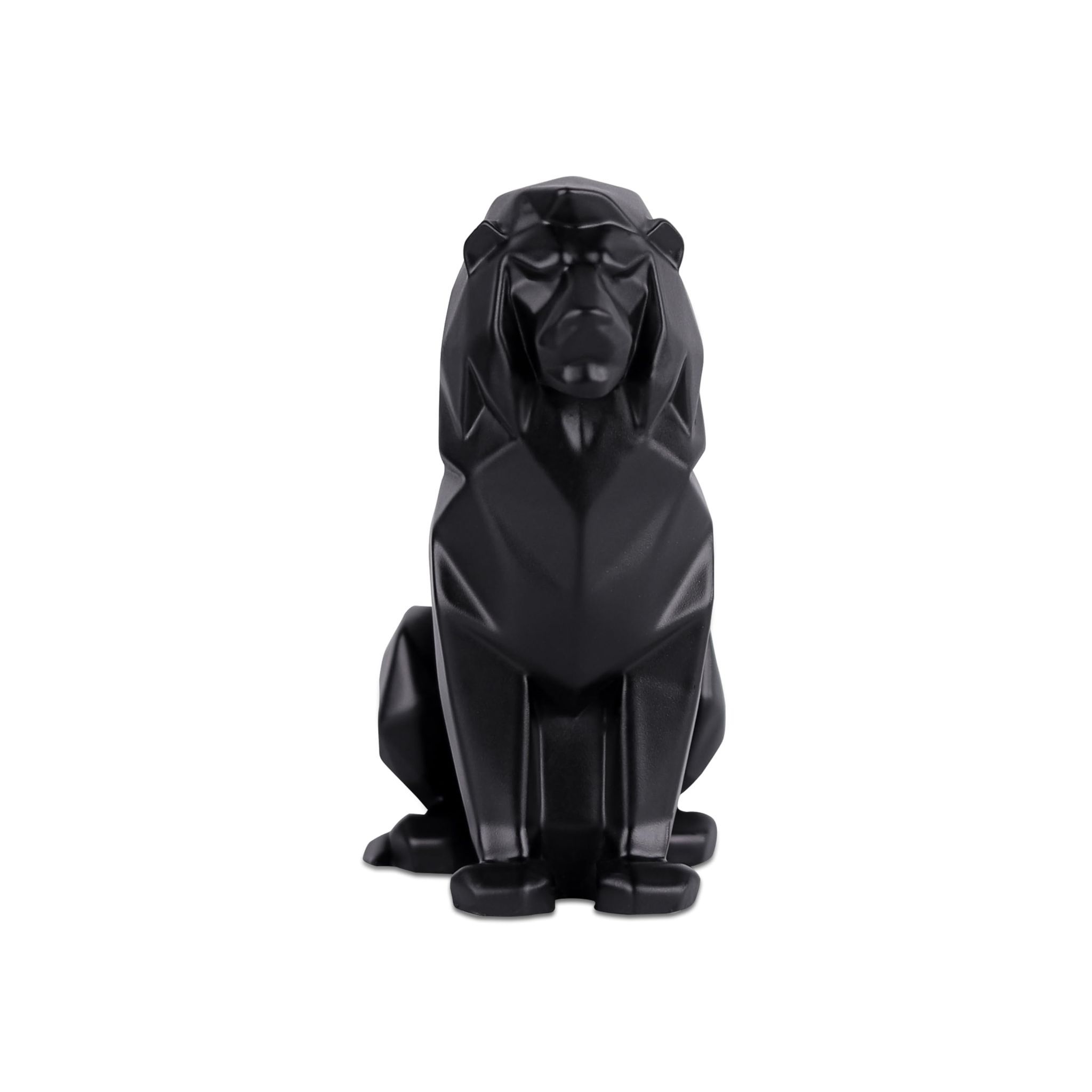 Artarium Geometric Sitting Lion Decorative Showpiece for Car Dashboard | Home Decor | Office Decor Animal Figurines Gifts Antique Design Lion Sitting Statue Pack of 1