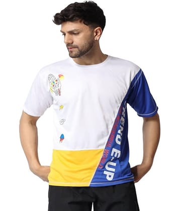 yellow tree Pack of 1 Polyester Regular Fit Men's T-Shirt ( White )