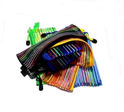 Nawani Pencil Case Stationery Makeup Pouch Zipper Pen Bag - Set of 6