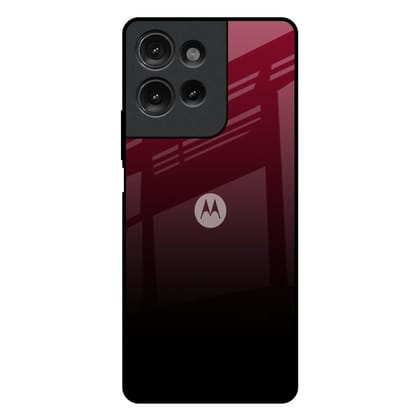 Wine Red Glass Case For Motorola G75 5G
