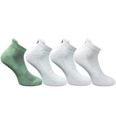 4_Pair Set Unisex Casual Cotton Printed Ankle Length Socks (Multicolor)-PID63444