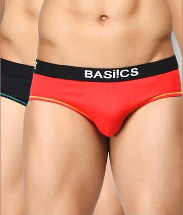 BASIICS By La Intimo Pack of 2 Cotton Briefs For Men's ( Multicolor )