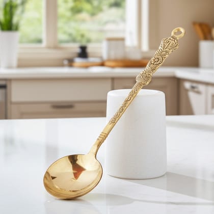 Brass Ladle Ramcha Golchi, 200 Gm (ZMAS280 A)