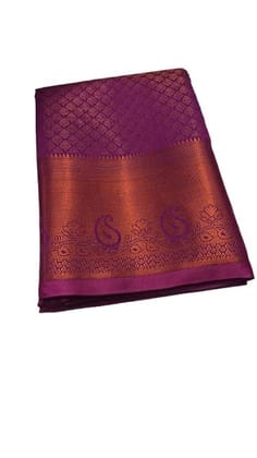 A.N. SAREE CREATION Exquisite Zari Woven Kanjeevaram Silk Brocade Saree – A Perfect Blend of Elegance and Tradition