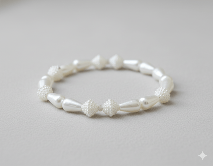 Pearl Finish White Bracelet for Women with Subtle Shine