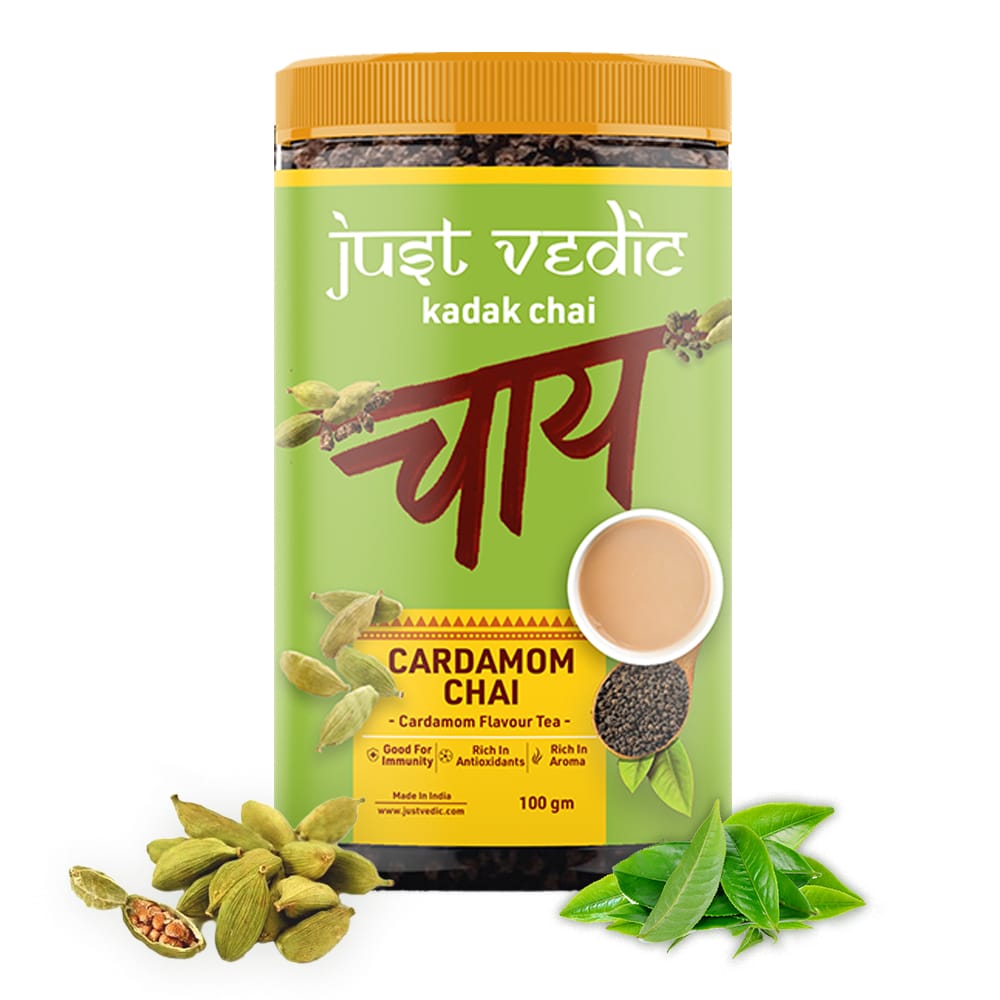 TEACURRY Cardamom Chai (100 Grams) - Elachi Chai for Immunity, Blood Pressure, Digestion