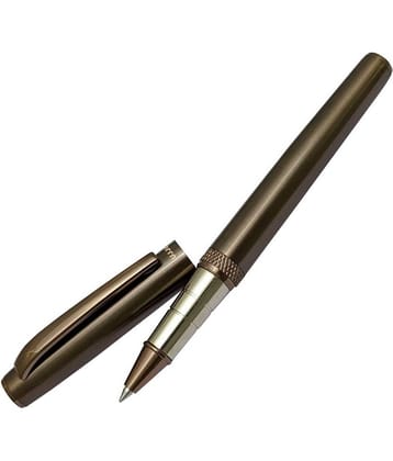 UJJi Magnet Cap Gunmetal Clip Metal (Blue Ink) Roller Ball Pen