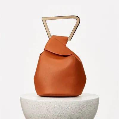 New Arrivals Acrylic Handle Hand Bags Women Lady Leather Tote Bag Irregular Pu Materials Mini Bucket Bag
