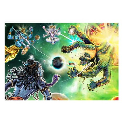 Trimurti Premium Fridge Magnet (Size 4x6 Inch)