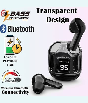 In-Ear Wireless Earbuds – Noise Cancelling, LED Display, Water Resistant (Black)