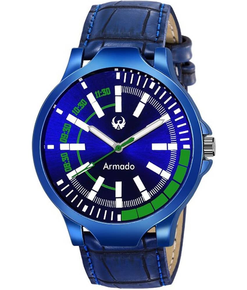 Armado 750- BLUE Leather Analog Men's Watch