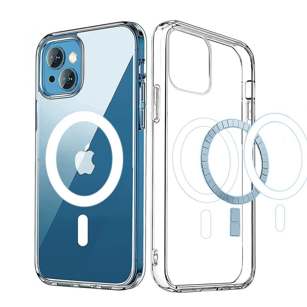 LIRAMARK Magnetic MagSafe Compatible Protective Clear TPU Case for Apple iPhone 13 Mini (5.4 inches, Transparent)
