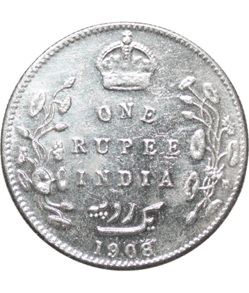 1 Rupee 1908 Edward VII Silverplated Fancy Rare Coin - Only for Collection Purpose not for resale